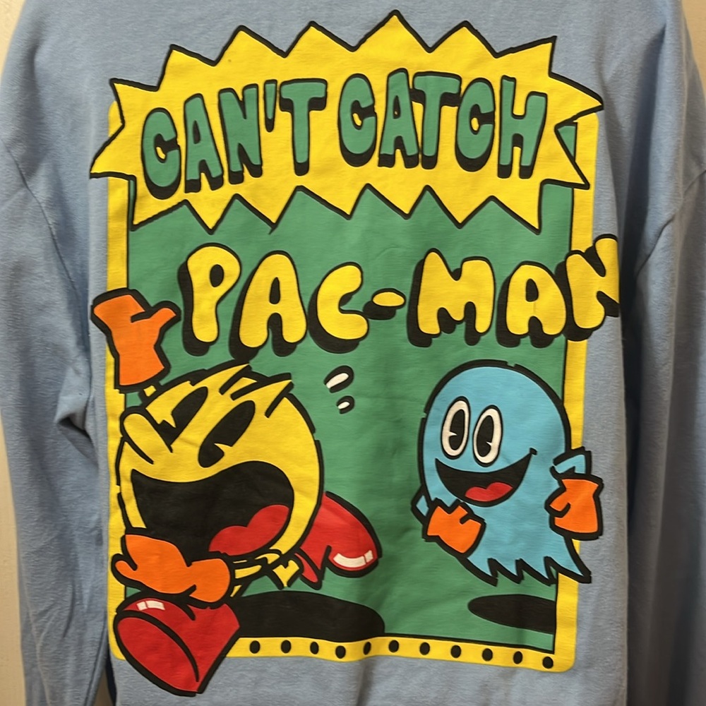 Pac-Man blue lightweight sweatshirt